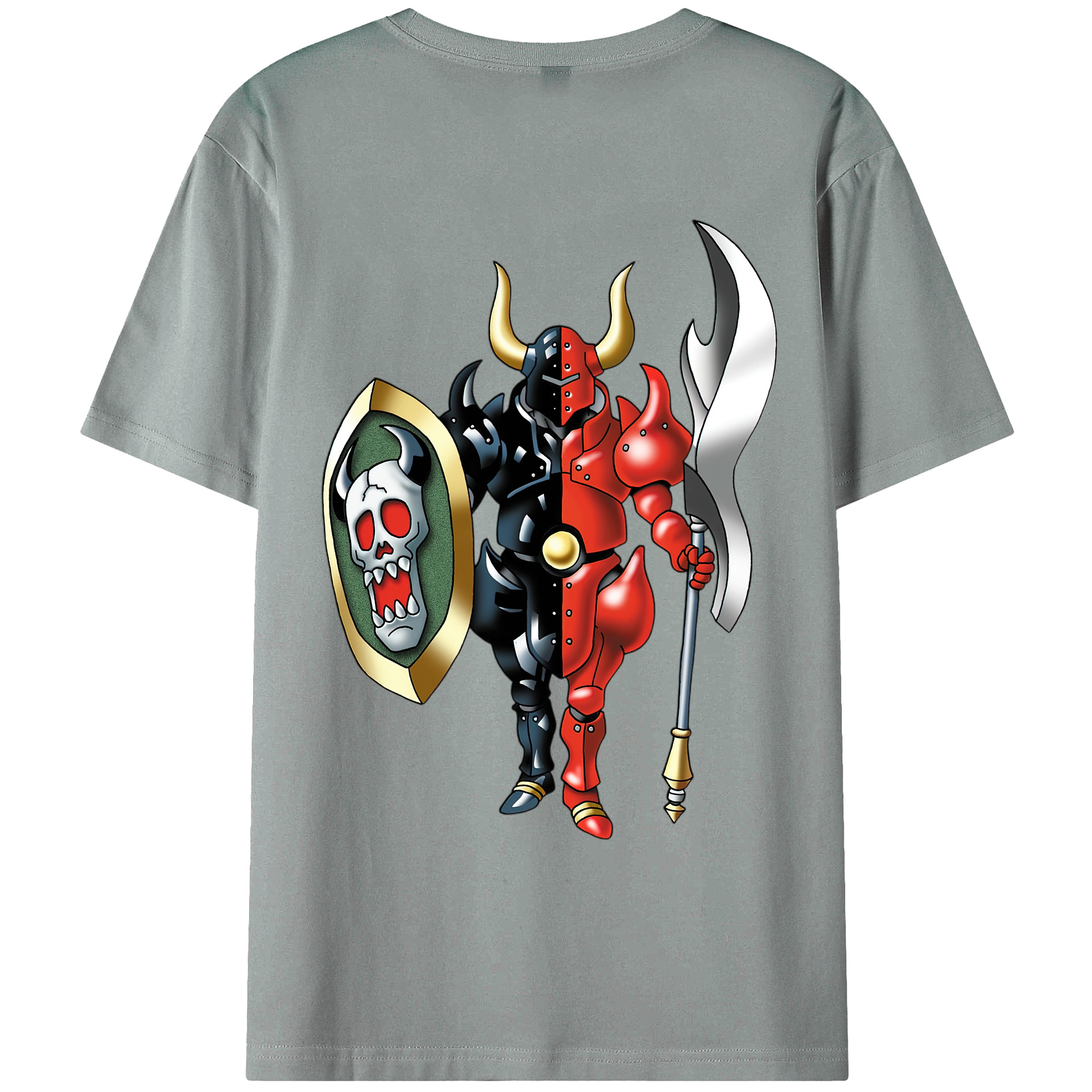 （画像用） ドラゴンクエスト Doragon Kuesuto Dragon Quest 綿100％ メンズ半袖Tシャツ（バックプリント） 通気性